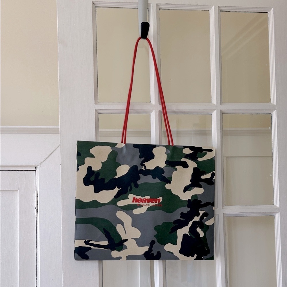 Marc Jacobs Camouflage Tote with Red Accents